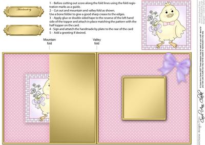 Little Chick No-hole Fold Back Card