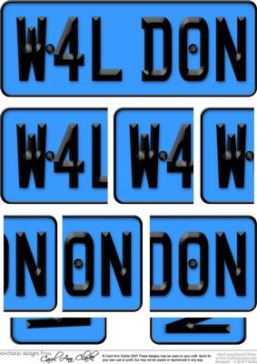 Well Done Novelty Number Plate with Side Stacker