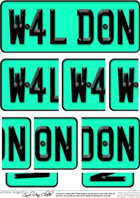 Well Done Novelty Number Plate with Side Stacker