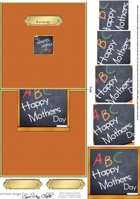 Mothers Day Blackboard No-hole Over the Edge N Spiral Pyrami