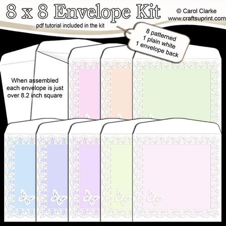 Pretty Butterfly Lace 8 x 8 Envelope Kit