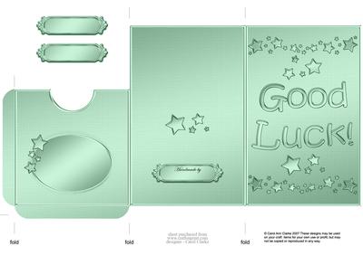 Good Luck Lottery Wallet Card
