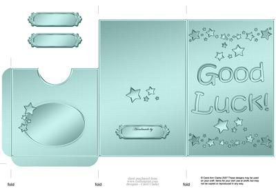 Good Luck Lottery Wallet Card