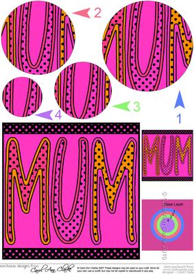 Mum Circle Pyramage Topper