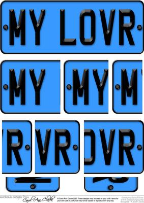 My Lover Novelty Number Plate with Side Stacker