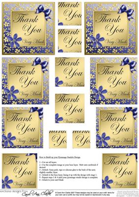 Floral Elegance Thank You Pyramage Sheet