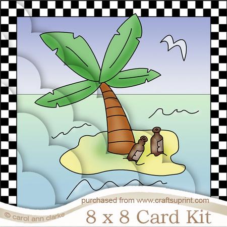 8 x 8 Treasure Island/desert Island Kit with Scalloped Corne
