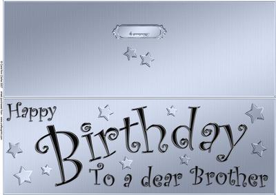 Large Dl Birthday Brother Quick Cut and Fold Card