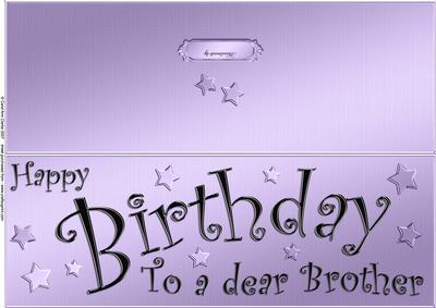 Large Dl Birthday Brother Quick Cut and Fold Card