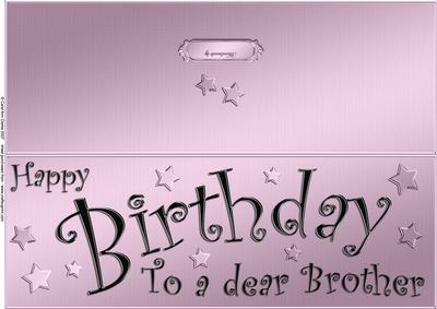 Large Dl Birthday Brother Quick Cut and Fold Card