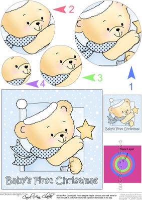 Robert's Star Baby's 1st Christmas Circle Pyramage Topper