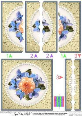 Flowers and Pearls Scallop Edge Side Stacker