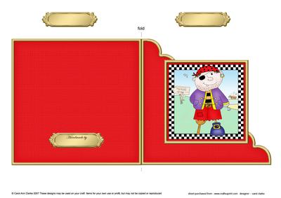 Pirates Ahoy Cut and Fold Corner Card