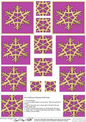 Xmas Snowflake Pyramage Sheet