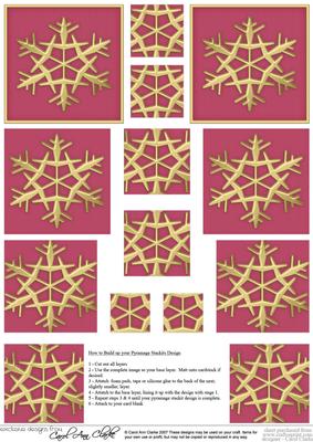 Xmas Snowflake Pyramage Sheet