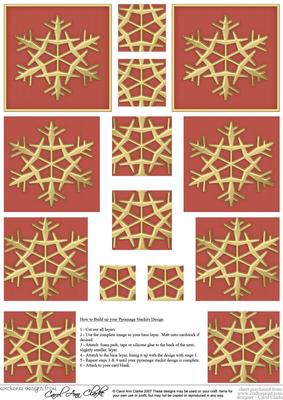 Xmas Snowflake Pyramage Sheet