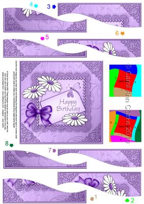 Daisies on Metallic Lace Wavy Spiral Side Stacker
