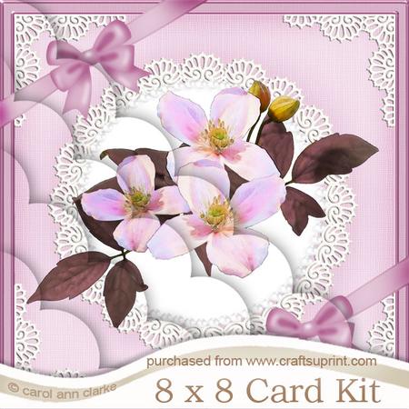 8 x 8 Clematis and Lace Kit with Scalloped Corners