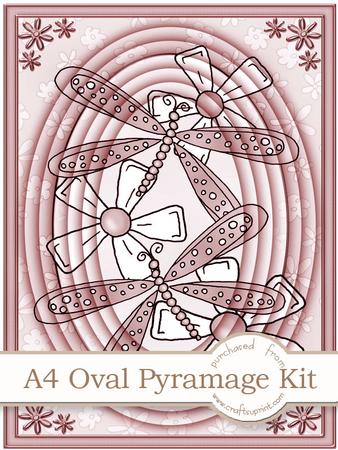 A4 Dreamy Dragonflies in Nutmeg Pyramage Kit
