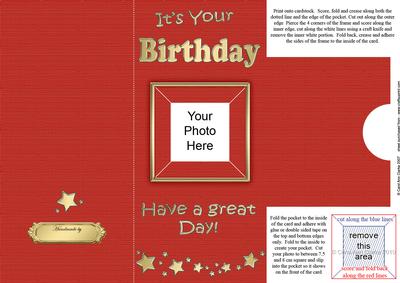 Add a Photo Birthday Card with Easy Fold Frame