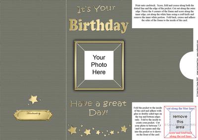 Add a Photo Birthday Card with Easy Fold Frame