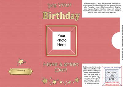 Add a Photo Birthday Card with Easy Fold Frame