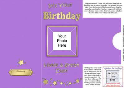 Add a Photo Birthday Card with Easy Fold Frame