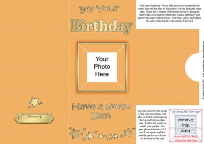 Add a Photo Birthday Card with Easy Fold Frame