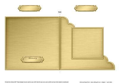Metallic Cut and Fold Corner Card Plain Card Base