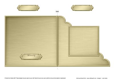 Metallic Cut and Fold Corner Card Plain Card Base