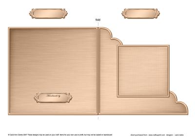 Metallic Cut and Fold Corner Card Plain Card Base