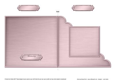 Metallic Cut and Fold Corner Card Plain Card Base