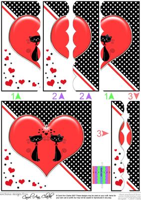 Kool Kats Purrfect Love Scallop Edge Side Stacker