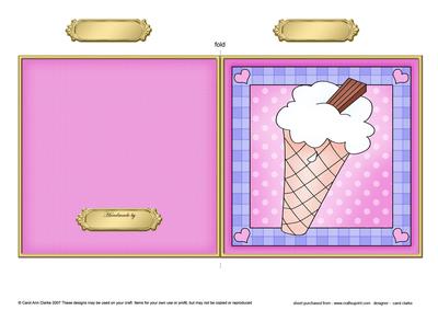 Sweet Treats Ice Cream Cut and Fold Card