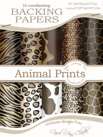Funky Fun Animal Print Backing Paper Kit