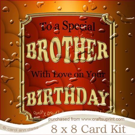 8 x 8 Birthday Brother Beer Label Kit with Scalloped Corners