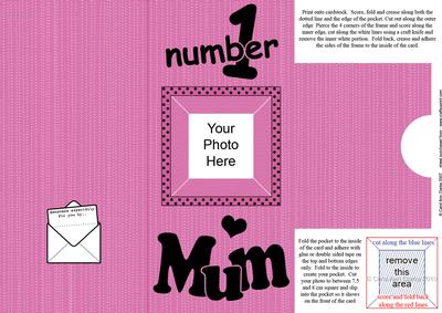 Add a Photo Number 1 Mum with Easy Fold Frame