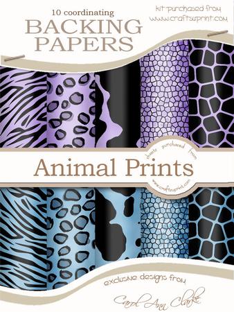 Funky Fun Animal Print Backing Paper Kit