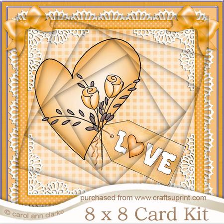 8 x 8 Love Heart Twisted Tunnel Card Kit