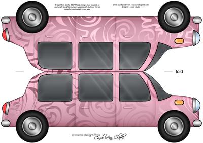 Large Dl Metallic Swirls Stretch Limo Shaped Card
