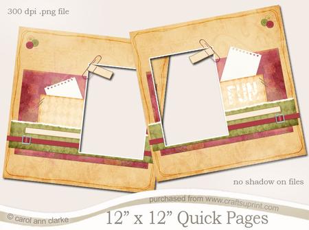 Luscious Berries 12 x 12 Scrapbooking Quick Page Kit