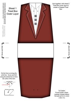 Dressed to Thrill! Shaped Treat or Favour Box Sheet 1