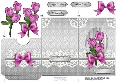 Roses and Lace Lottery Wallet Card