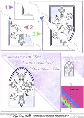Anniversary of Loved Ones Birthday Wavy Corner Side Stacker
