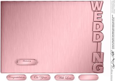5 x 7 Elegant Metallic Wedding Shaped Card