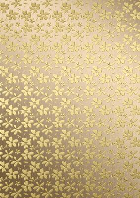 Gold Metallic Flowers Matching Backing Paper