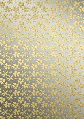 Gold Metallic Flowers Matching Backing Paper