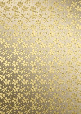 Gold Metallic Flowers Matching Backing Paper