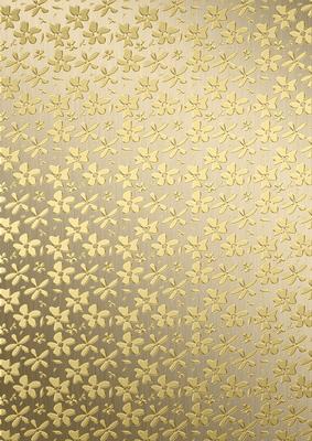 Gold Metallic Flowers Matching Backing Paper