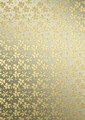 Gold Metallic Flowers Matching Backing Paper